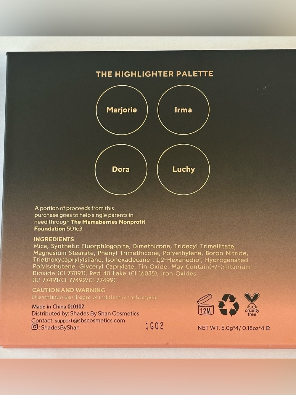 Neutral Shimmer Highlighter Palette – Four Warm Gold Shades - Picture 5 of 5